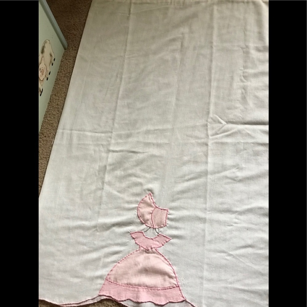 Rare 1960’s Handmade Prairie Pilgrim Pillowcase